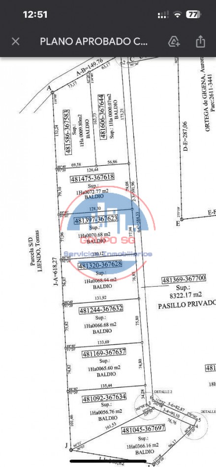 VENDO TERRENO EN VILLA SAN ISIDRO, LOCALIDAD DE SANTA MARIA